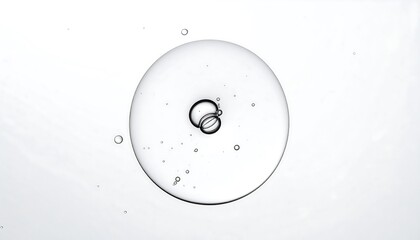 Close-up of a Transparent Bubble with Internal Structures.