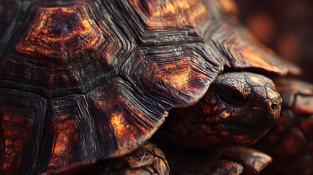 close up of a turtle shell - Powered by Adobe