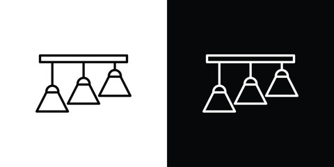 Chandelier icon - stroke design. pixel perfect editable line icons