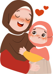 mother and kid muslim