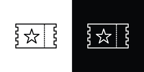 Cinema tickets icon - stroke design. pixel perfect editable line icons