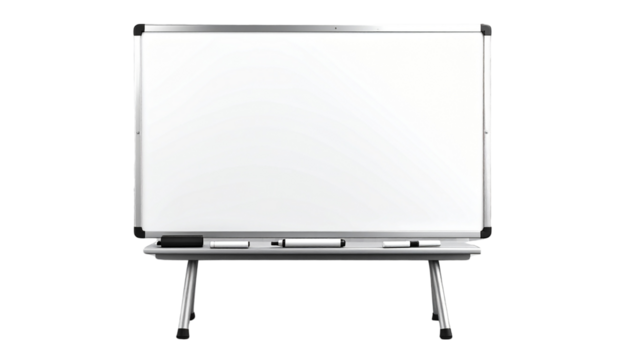  Blank Whiteboard on Stand PNG
