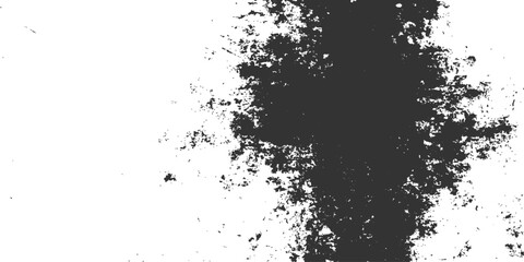 Abstract grunge black ink splash vector background with dirty paint splat texture and decorative border frame design