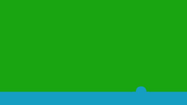 Animated Water Drop Falling with Ripples on Green Screen, liquid drop looping effect backdrop, 4k video