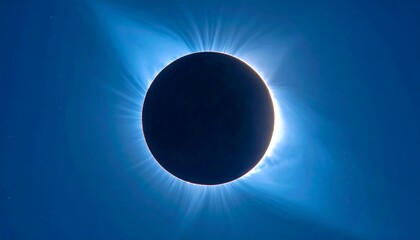 Total Solar Eclipse - A Celestial Spectacle of Light and Shadow.
