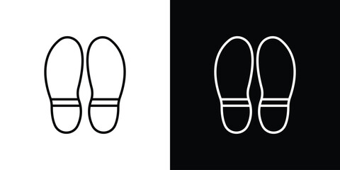 Footprint icon - stroke design. pixel perfect editable line icons