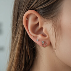 portrait of a young woman with a heart