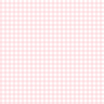 Grand millennial Coquette Pink Gingham Seamless Pattern. Vintage Pastel Checkered Background