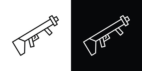 Grenade Launcher icon - stroke design. pixel perfect editable line icons