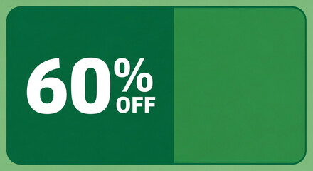 Unbeatable 60% off sale announcement banner template grabs attention for massive savings and promotions