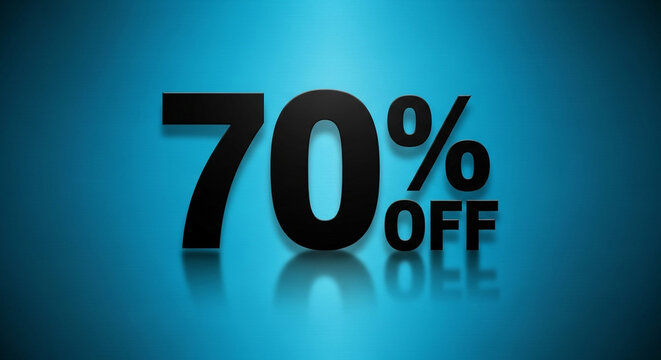 Grab incredible savings with this bold 70% off sale announcement perfect for any promotion