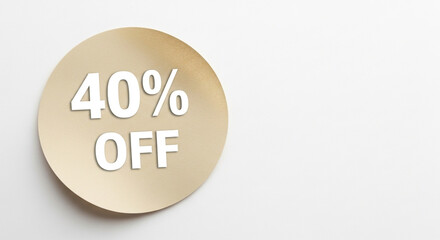Unlock incredible savings with this stunning 40% off sale announcement graphic, perfect for driving immediate customer action and boosting sales.