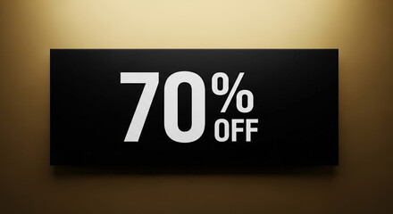 Massive seventy percent off sale announcement banner creates urgency for incredible limited time savings and incredible shopper deals