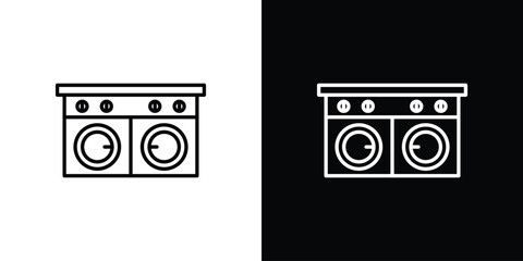 Laundry zone icon - stroke design. pixel perfect editable line icons