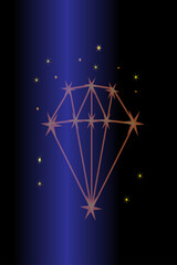 Smart Gem Constellation Digital Night Design.eps