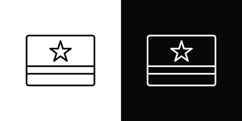 Loyalty card icon - stroke design. pixel perfect editable line icons