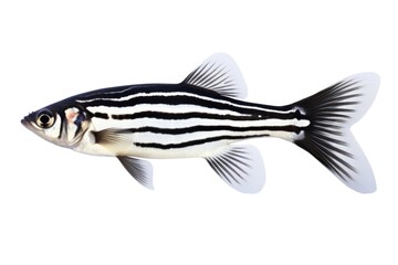 Naklejka premium Fish animal zebra white background.