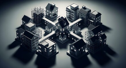 Creating interconnected urban environments A visual representation of smart city development and connected communities through interconnected buildings