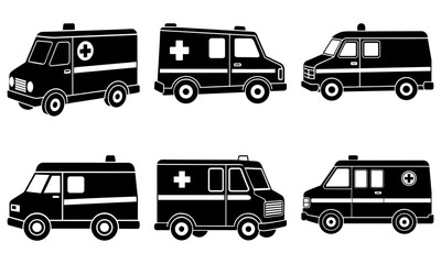 Emergency response vehicles ready to save lives, a set of ambulances speeding to the rescue for urgent medical assistance and critical care transport