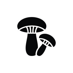 Obraz premium Mushroom icon vector graphic fungus silhouette illustration