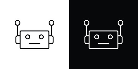 Robot icon - stroke design. pixel perfect editable line icons