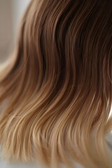 Naklejka premium Hair with ombre effect flowing beautifully and naturally in a soft and elegant way