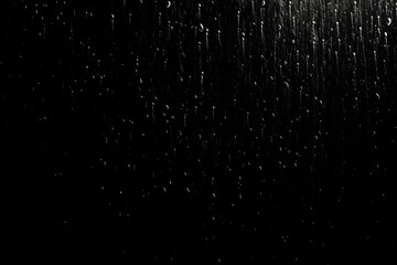 Obraz premium Rain drop effect, black background,