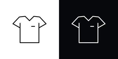 Tshirt icon - stroke design. pixel perfect editable line icons