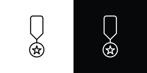 Veteran icon - stroke design. pixel perfect editable line icons