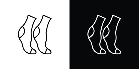 Women socks icon - stroke design. pixel perfect editable line icons