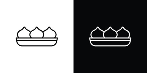 Xiao long bao icon - stroke design. pixel perfect editable line icons