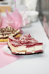 home made cakes on party table