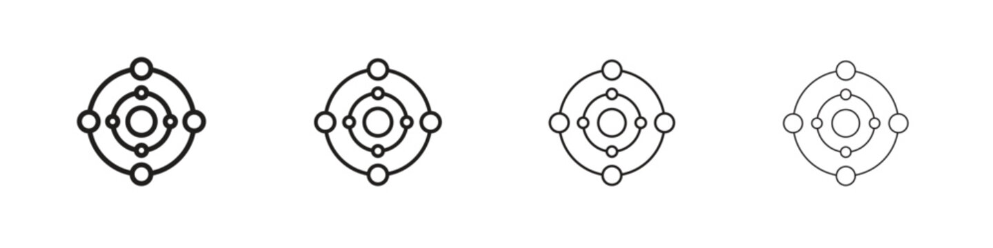 Antioxidant icon outline symbol. Editable Stroke collection.