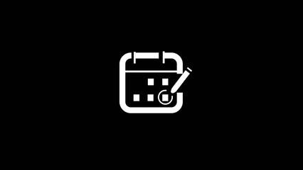 A clean and minimal editable calendar icon representing schedule organization, date editing, and appointment management. Perfect for user interface design, productivity apps, planning tools, 