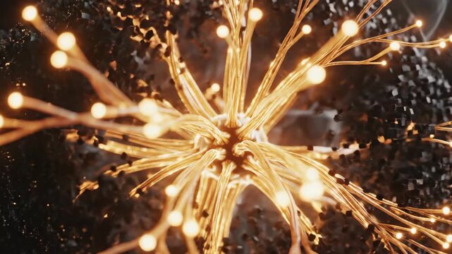 Digital brain with smoke effect, abstract concept of intelligence