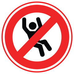 No Climbing Vector icon which can easily modify or edit