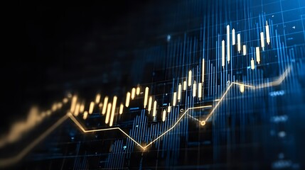 Stock Market Graph With Financial Investment Analysis Concept