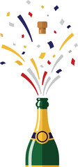 Champagne bottle celebration