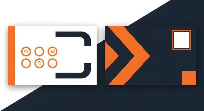 Elegant Corporate Business Card Design: Showcasing a modern and professional corporate business card design with sleek lines and a sophisticated layout.