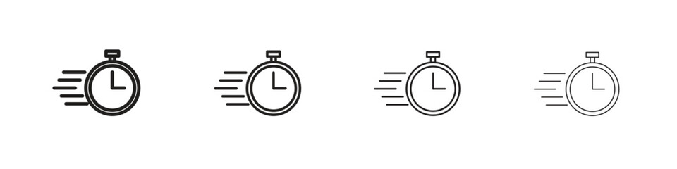 Express icon outline symbol. Editable Stroke collection.