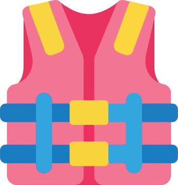 Pink life vest for water safety