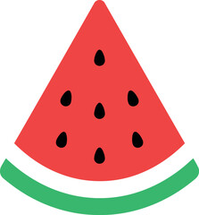 Vibrant watermelon slice icon summer fruit graphic