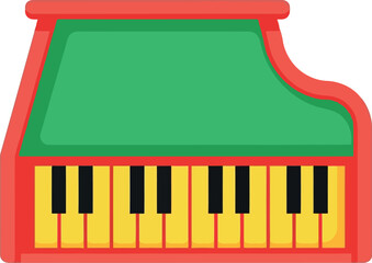 Colorful toy grand piano for kids music education