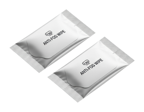 Prevent fogging with anti-fog wipes in various activities isolated on transparent background