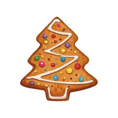 Watercolor-style Christmas cookie illustration