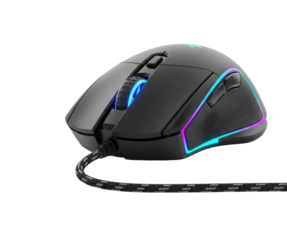 Gaming mouse action home office product review tech setup isolated on transparent background