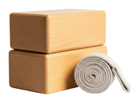 Yoga props for balance training equipment isolated on transparent background