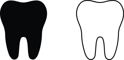 tooth icon set vector