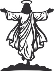 Fototapeta premium Resurrection of Jesus vector illustration 