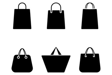 silhouette of shopping purchase bags 